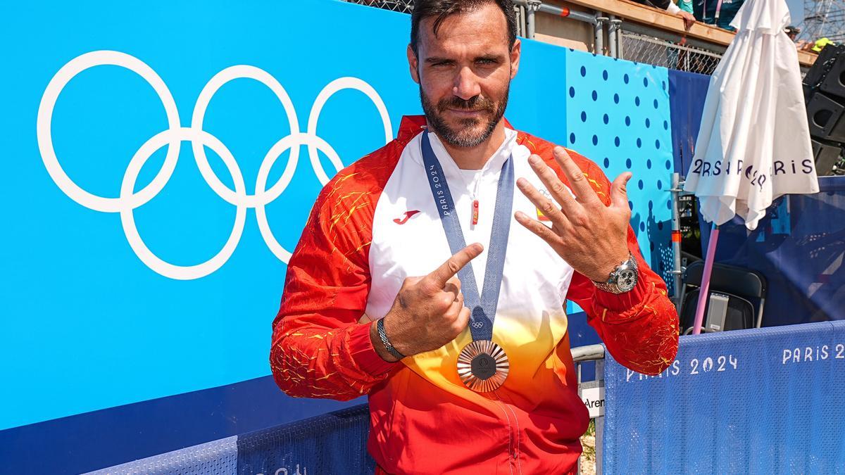 Saúl Craviotto, con su medalla de bronce.