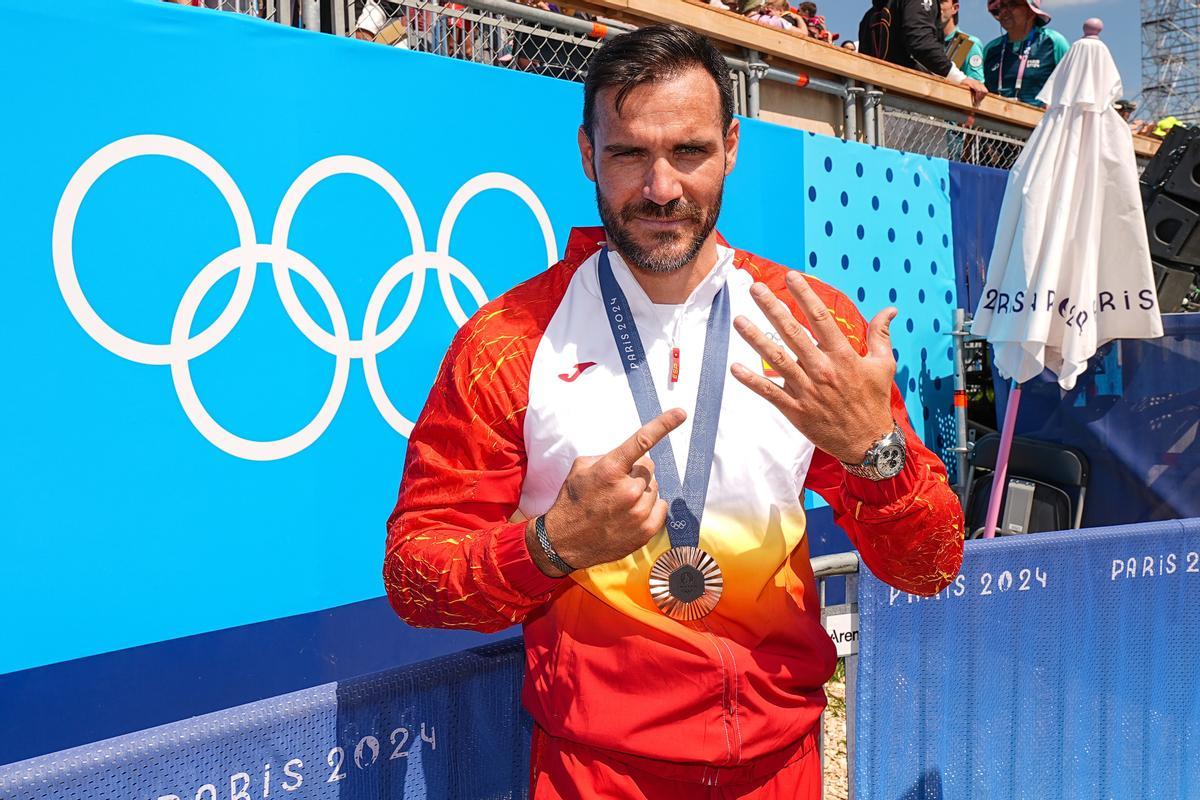 Saúl Craviotto, con su medalla de bronce.