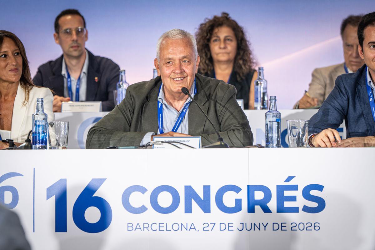 Clausura del Congreso del PP de Catalunya, con las intervenciones del presidente del Partido Popular, Alberto Núñez Feijóo, y del presidente electo del PP de Catalunya, Alejandro Fernández. Proclamación de los resultados del congreso y discurso de cierre. Barcelona, a 27 de junio de 2026. Política. Santi Rodríguez, ex secretario General del PPC. AUTOR: MANU MITRU | EPC