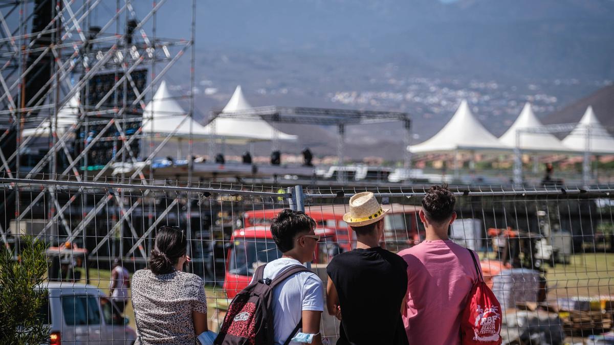 Escenario del festival de reguetón en San Miguel de Abona.