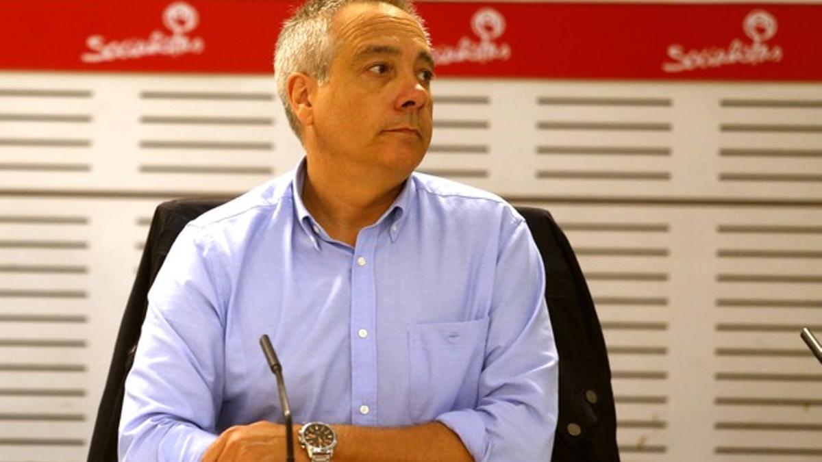 Pere Navarro, exprimer secretario del PSC, en una reunión de la ejecutiva del PSOE