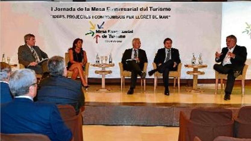 Un dels moments de la primera jornada de la Mesa Empresarial que es va fer ahir a Lloret.