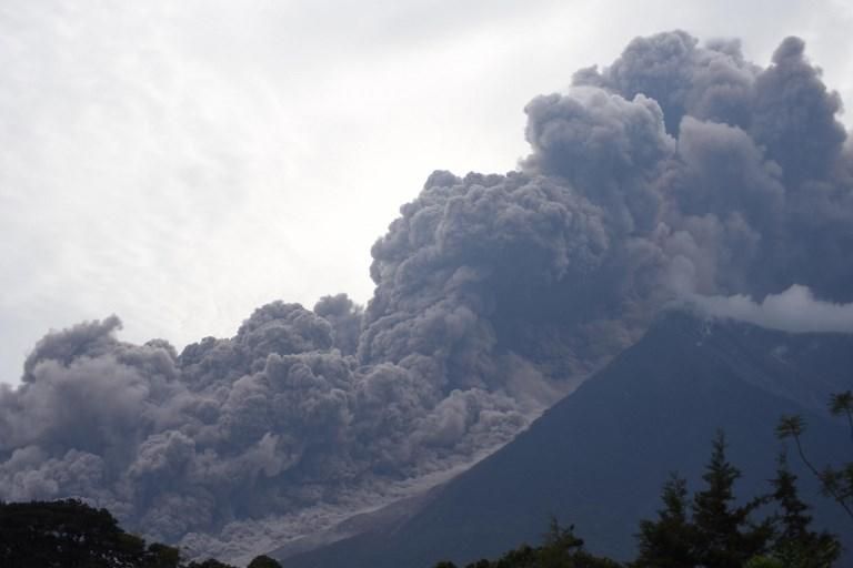 Erupción del volcán de Fuego de Guatemala