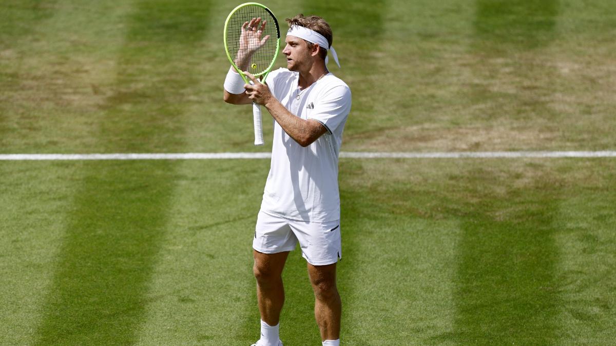 Davidovich celebra el pase a tercera ronda de Wimbledon
