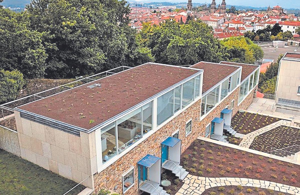 Urbanización que limita con el parque de Bonaval