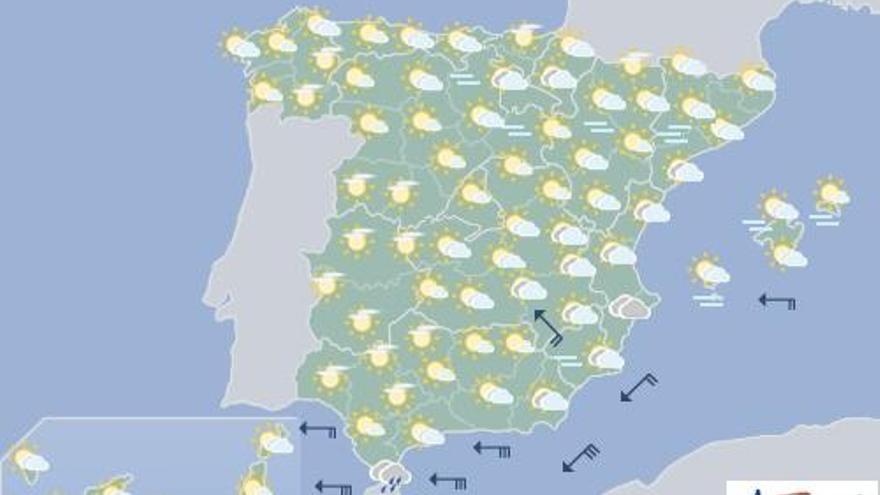 Intervalos nubosos y posibles lluvias débiles al norte de Canarias