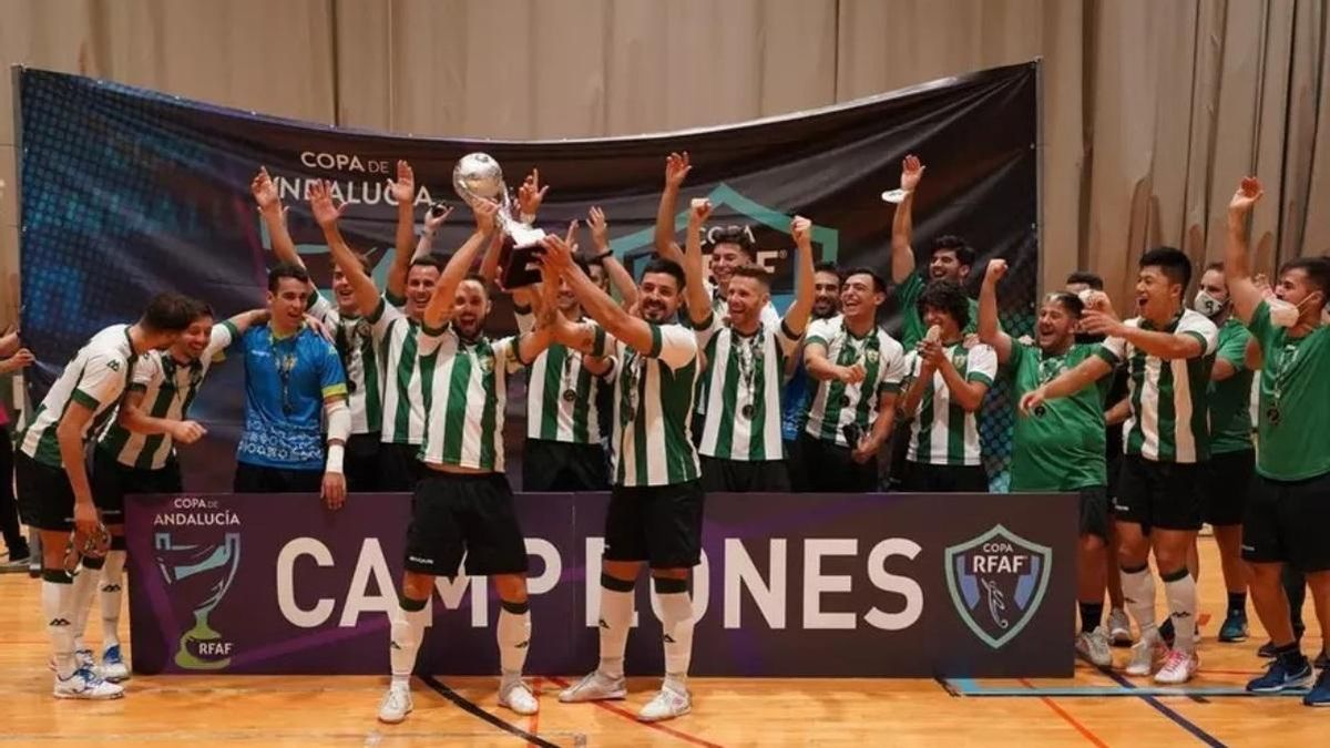 El Córdoba Futsal celebra la victoria en la final de la Copa de Andalucía del 2020.