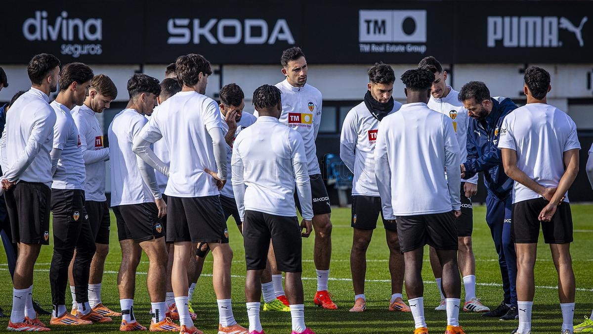 Corberán, en un entrenamiento.