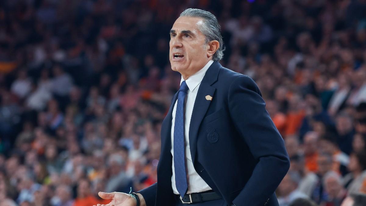 Sergio Scariolo, durante el partido ante Valencia Basket