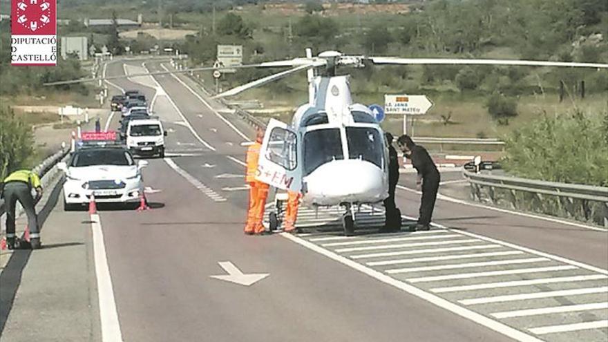 Dos heridos graves en dos accidentes en la Jana y Xilxes