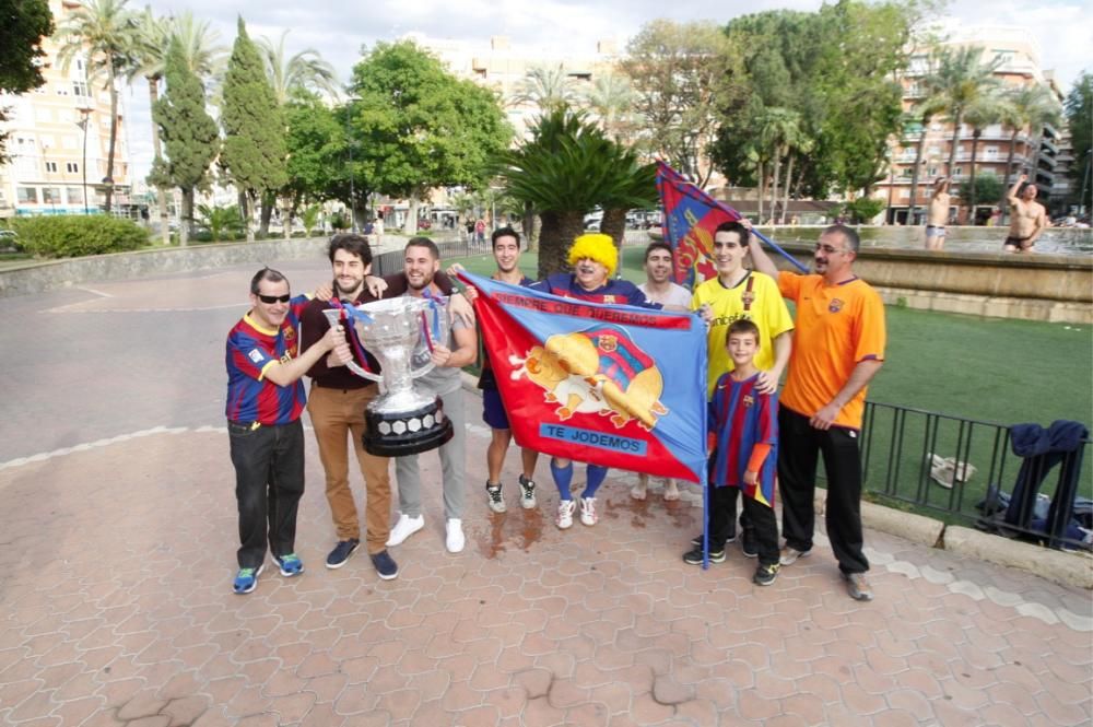 Celebración del título de Liga del Barcelona en Murcia