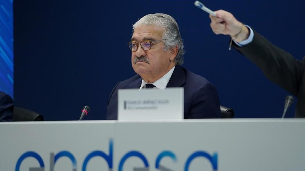 José Bogas, consejero delegado de Endesa, durante los resultados del 2019