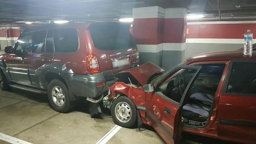 Accidente en el aparcamiento de un centro comercial de la capital grancanaria