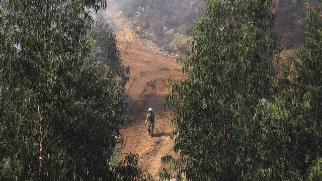 Incendio en Santa Cristina de Cobres, Vilaboa, el año pasado.