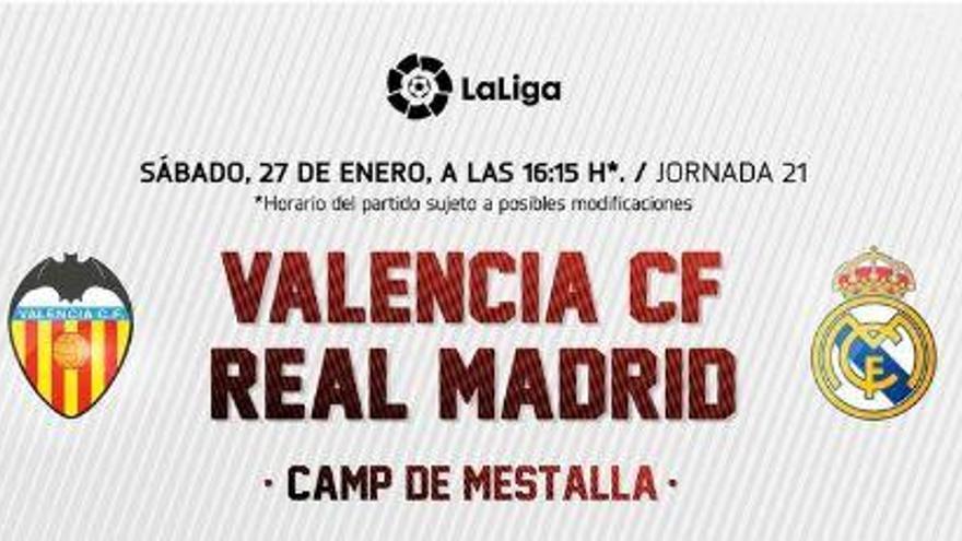 Ya están a la venta las entradas para el Valencia-Madrid