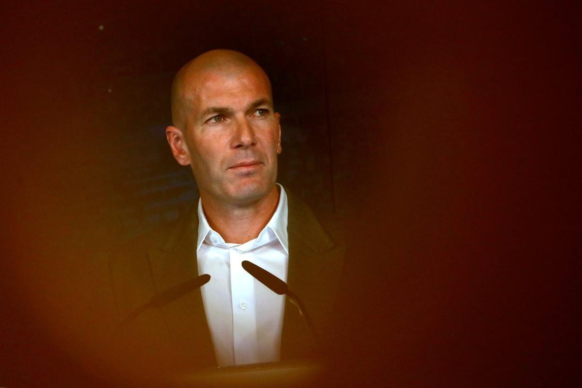 Soccer Football - Real Madrid Press Conference - Santiago Bernabeu, Madrid, Spain - March 11, 2019   New Real Madrid coach Zinedine Zidane during the press conference   REUTERS/Susana Vera