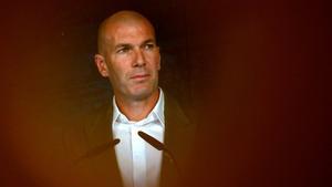 Soccer Football - Real Madrid Press Conference - Santiago Bernabeu, Madrid, Spain - March 11, 2019   New Real Madrid coach Zinedine Zidane during the press conference   REUTERS/Susana Vera