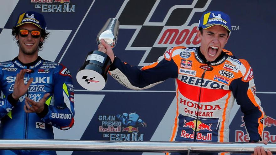 Marc Márquez celebra el triomf a Jerez