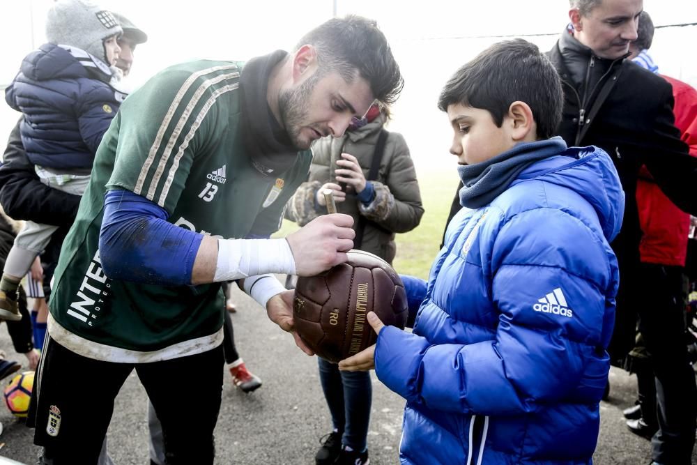 Entrenamiento a puerta abierta del Real Oviedo