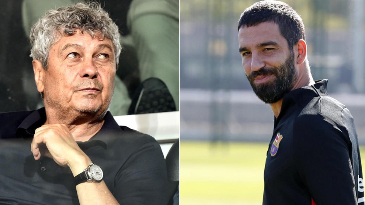 Mircea Lucescu, seleccionador de Turquía, y Arda Turan, jugador del FC Barcelona