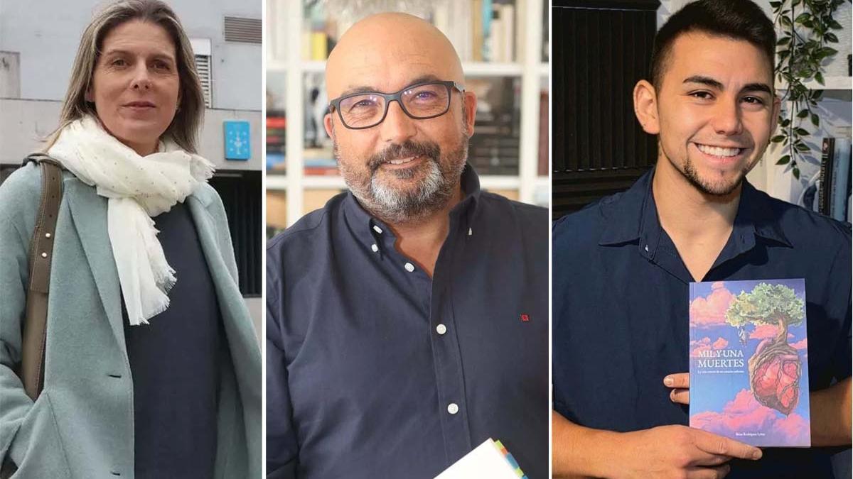 Rosa Elena, Salvador y Brian, pacientes con miocardiopatía hipertrófica tratados en el Hospital de A Coruña.