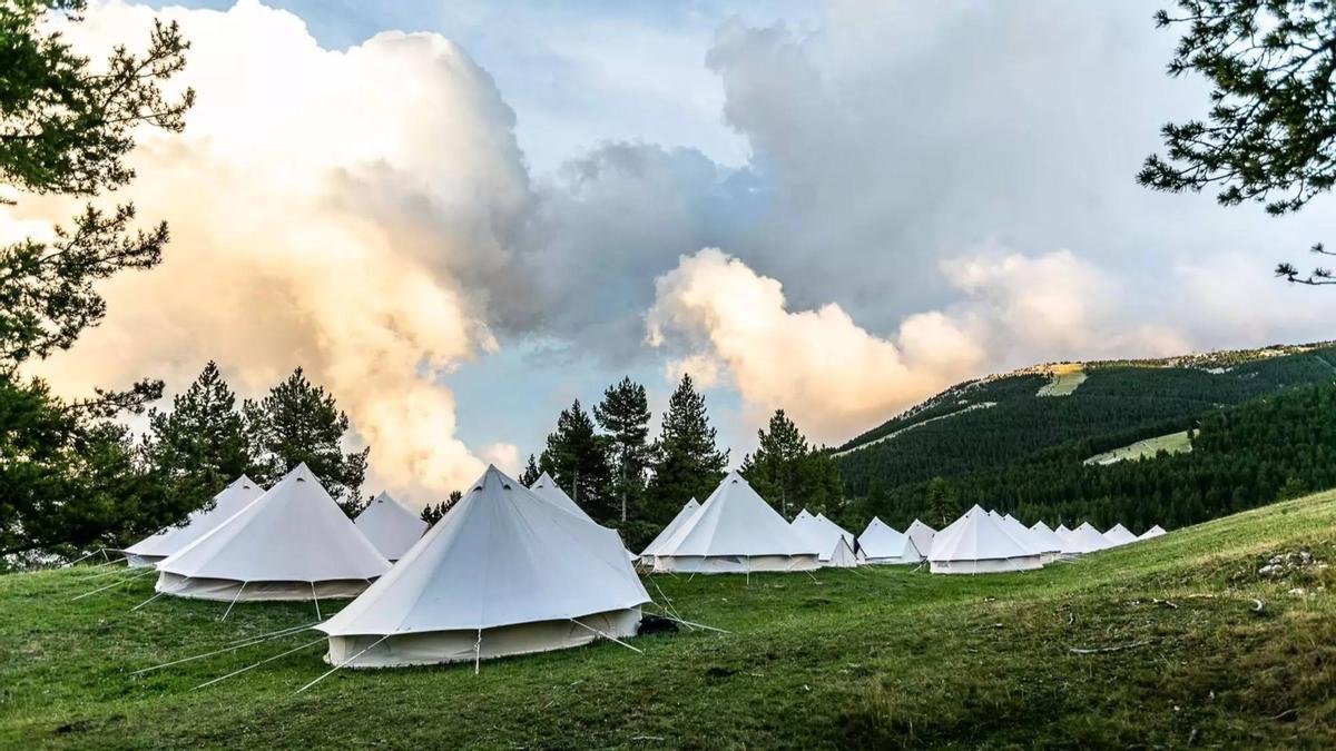 Zona 'glamping' del festival