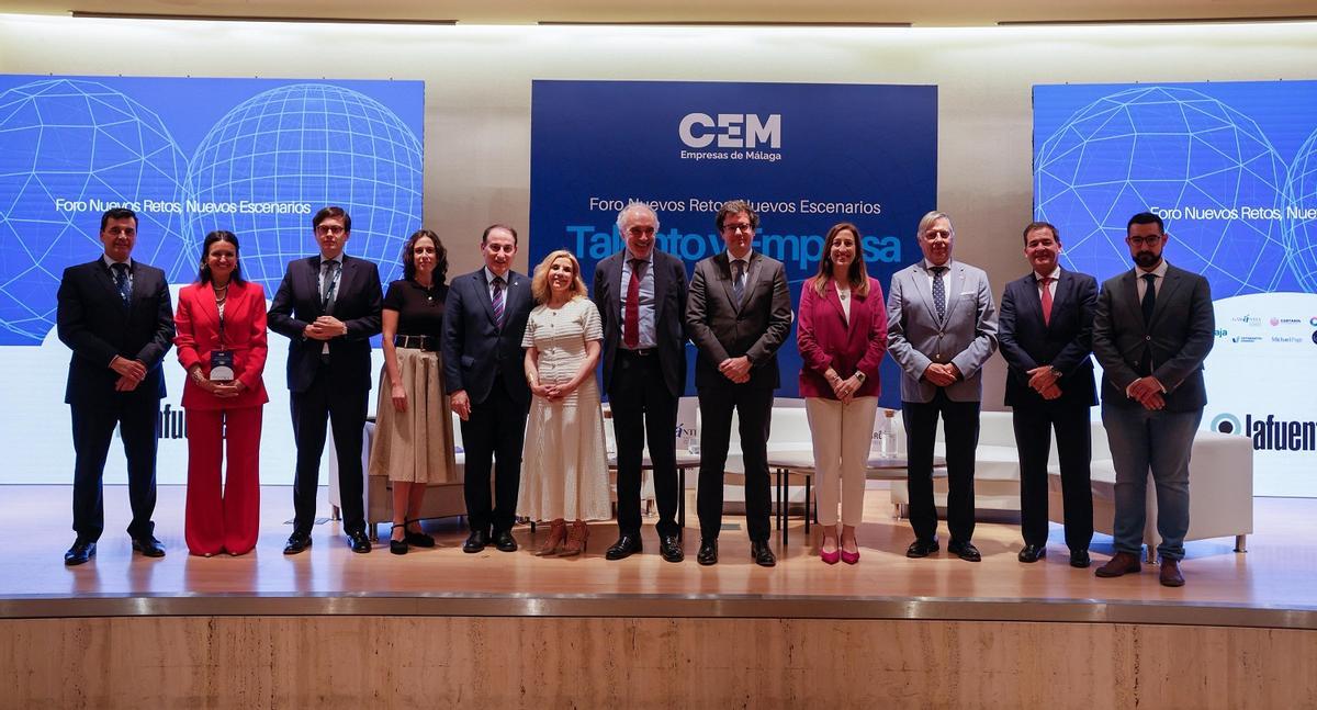 El foro 'Nuevos retos' de la CEM se celebra este martes en el salón de actos de la sede central de Unicaja.