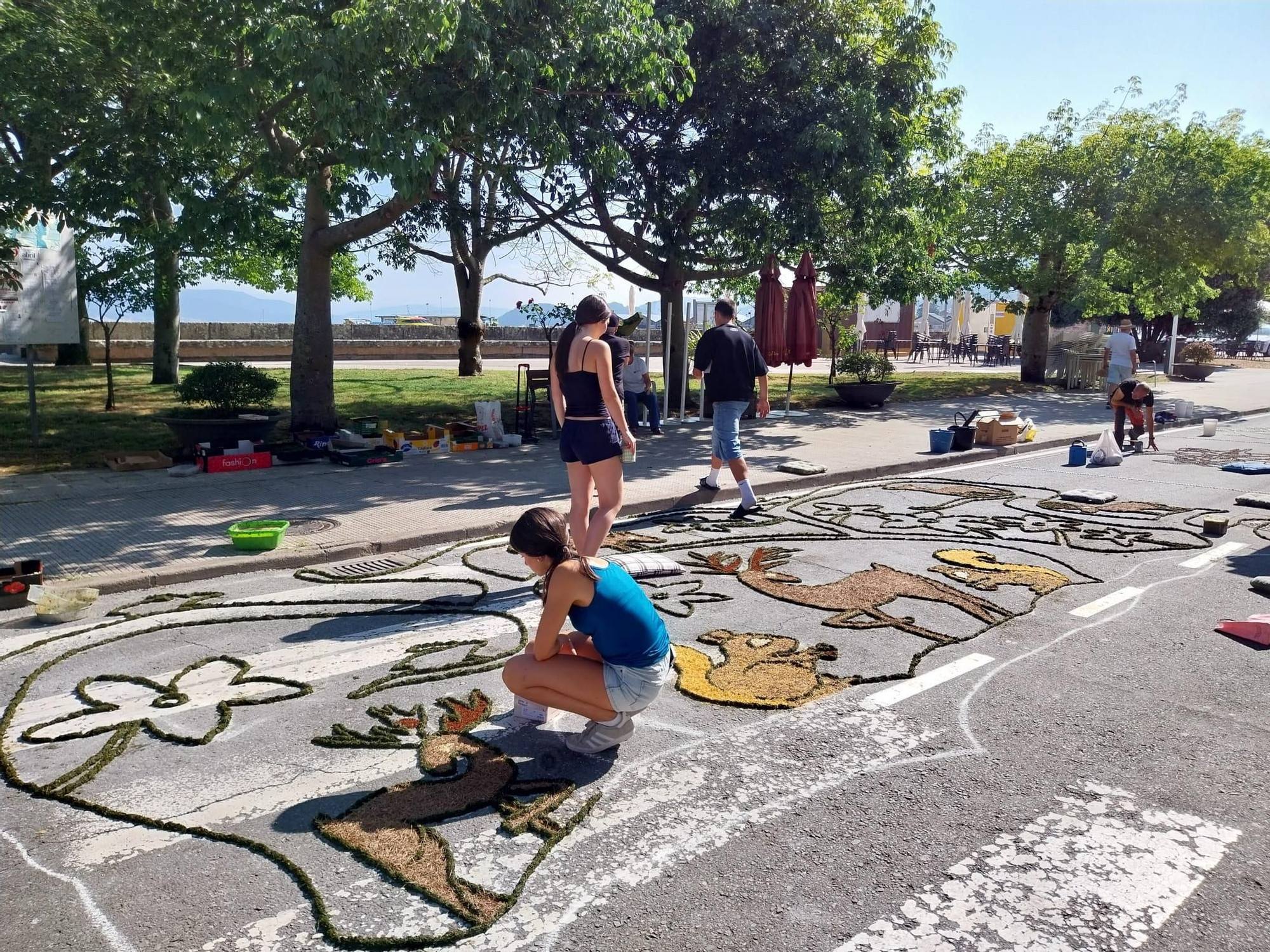 La fiesta de las alfombras florales del Corpus en Bueu (II)