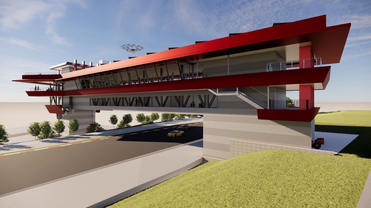 Render del edificio 'Circuit Rooftop' que se estrenará en el próximo GP de España en el Circuit