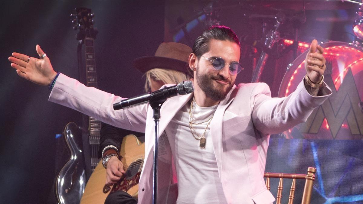 Maluma, durante una actuación en Miami, el pasado 14 de marzo.