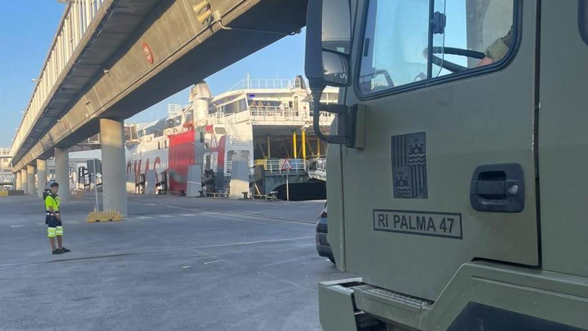 Imagen de un camión del Regimiento de Infantería ‘Palma’ 47 publicado por el Estado Mayor de Defensa.