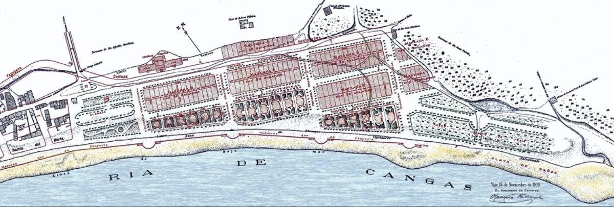 O proxecto de urbanización da alcalde Manuel Cabanelas, datado no ano 1909.