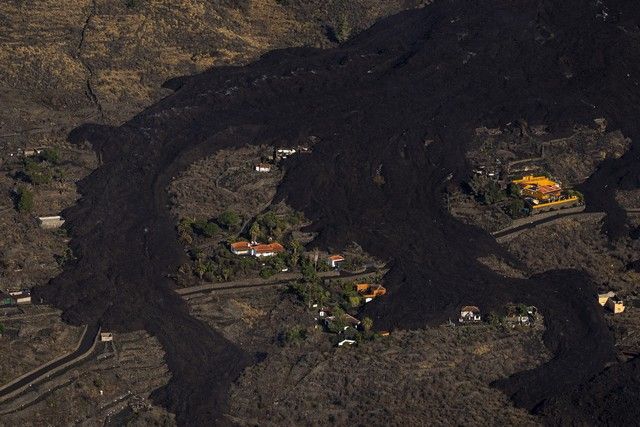 Imágenes aéreas del volcán de La Palma