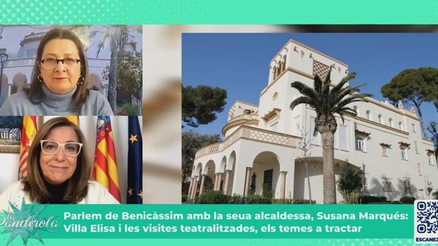 La alcaldesa, Susana Marqués, volvió a pasarse ayer por ‘La Panderola’, de Medi TV, para hablar de Villa Elisa. | MEDI TV