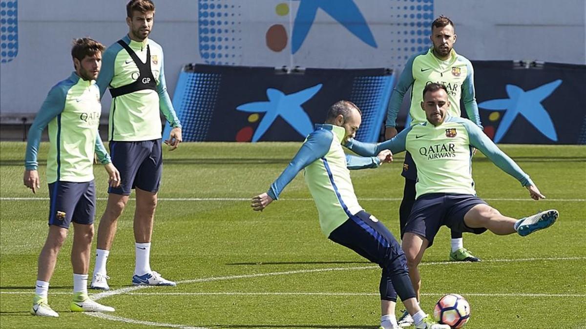 Andrés Iniesta se perdió la última sesión de entrenamiento