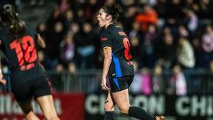 Marta Torrejn celebrando el gol