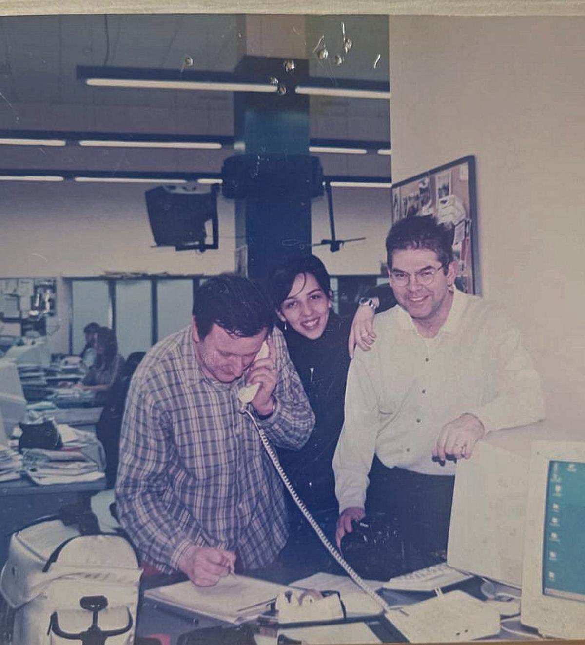 La sección de fotografía: Rogelio Allepuz, Chus Marchador y Ángel de Castro conformaban la sección los primeros años.