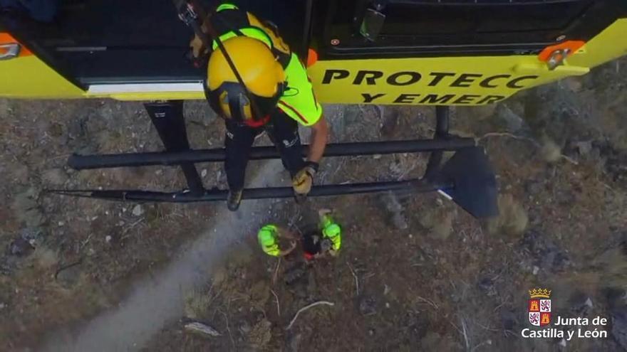VÍDEO | Un joven es rescatado mientras hacía la ruta de senderismo del cañón del río Tera