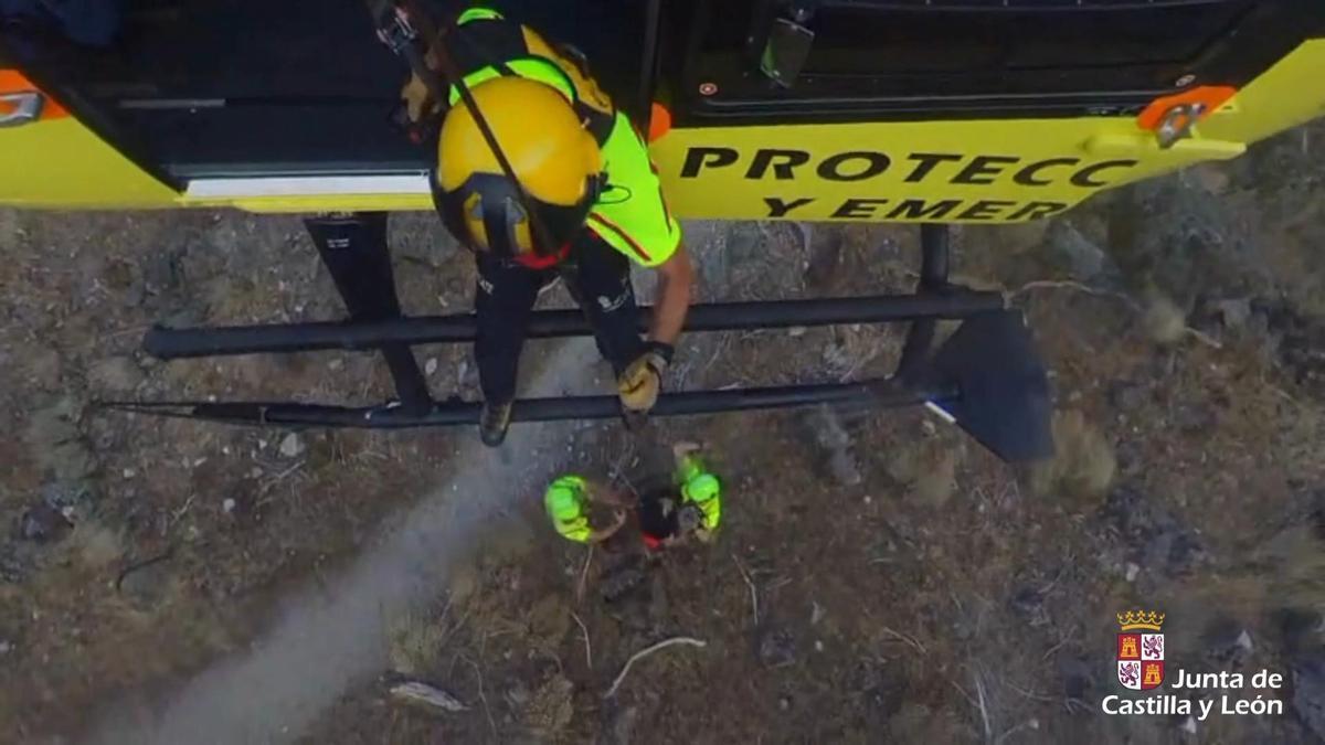 VÍDEO | Un joven es rescatado mientras hacía la ruta de senderismo del cañón del río Tera