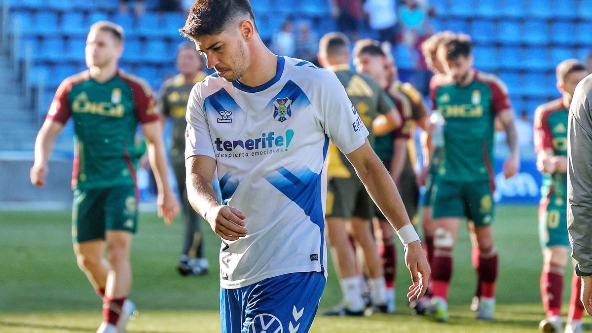 Waldo Rubio, en su último partido con el CD Tenerife.
