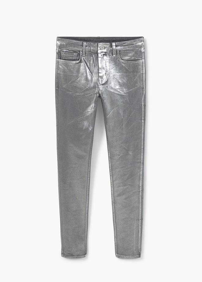 Piezas metalizadas: pantalones rectos