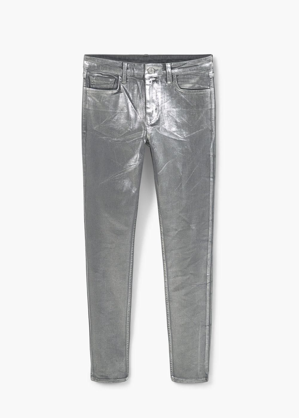 Piezas metalizadas: pantalones rectos