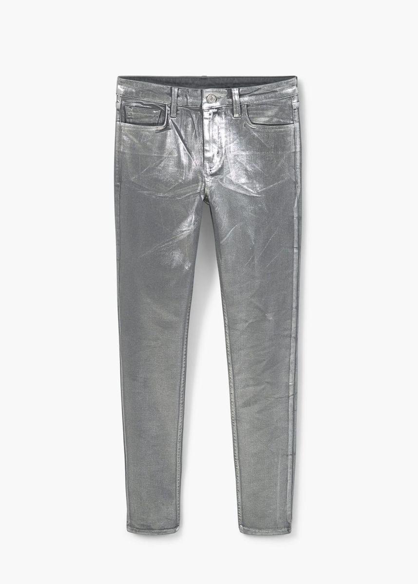 Piezas metalizadas: pantalones rectos