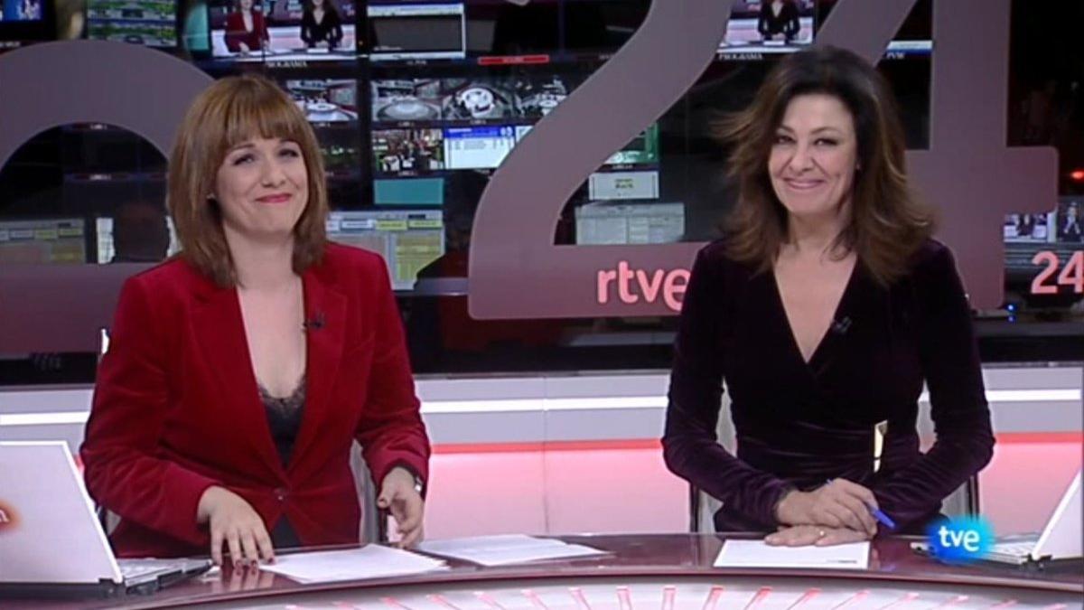 Marta Solano y Beatriz Pérez Aranda en el Canal 24 Horas de TVE