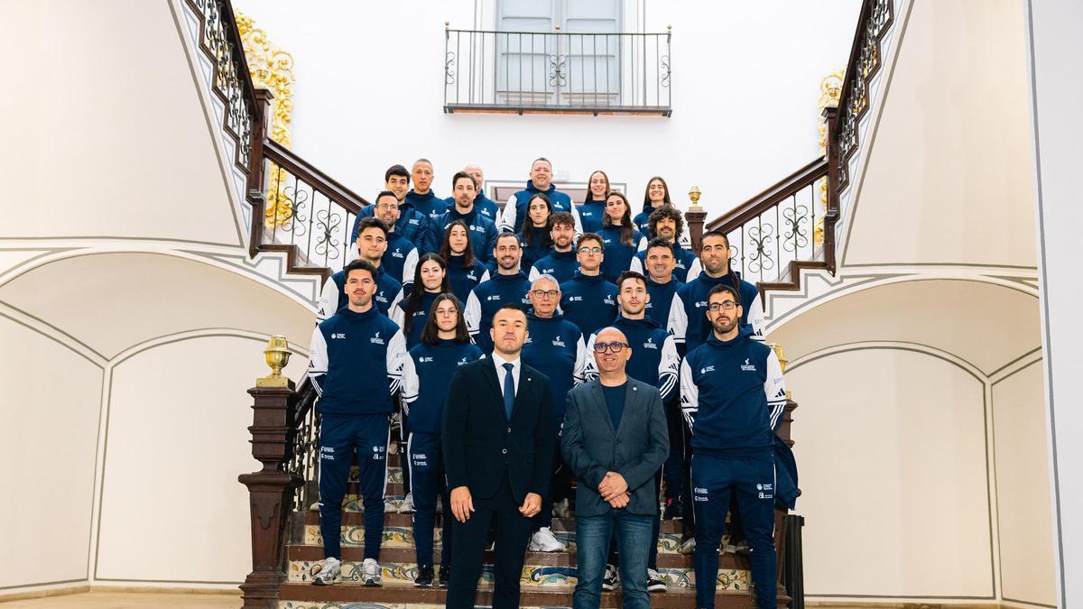 La selecció valenciana va visitar el Palau de la Batlia, on va ser rebuda pel president de la Diputació de València.