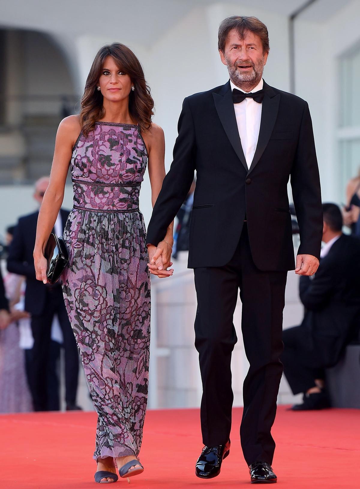 El ministro italiano de Patrimonio Cultural, Dario Franceschini, y su esposa Michela Di Biase.