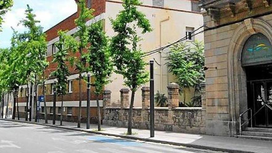 Zona afectada d&#039;aparcament al passeig Verdaguer