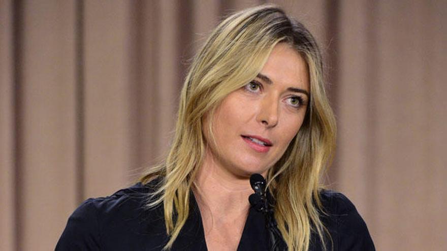 Maria Sharapova cuando anunció su positivo.