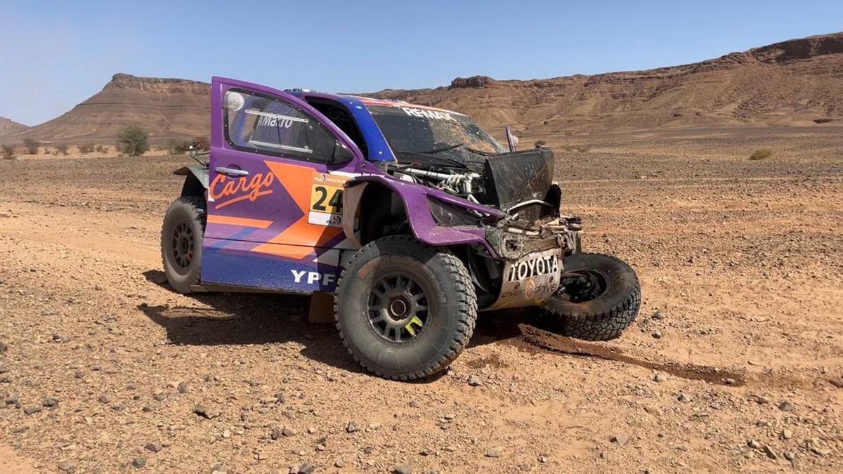 Fuerte accidente de Kevin Benavides en el Rally de Marruecos