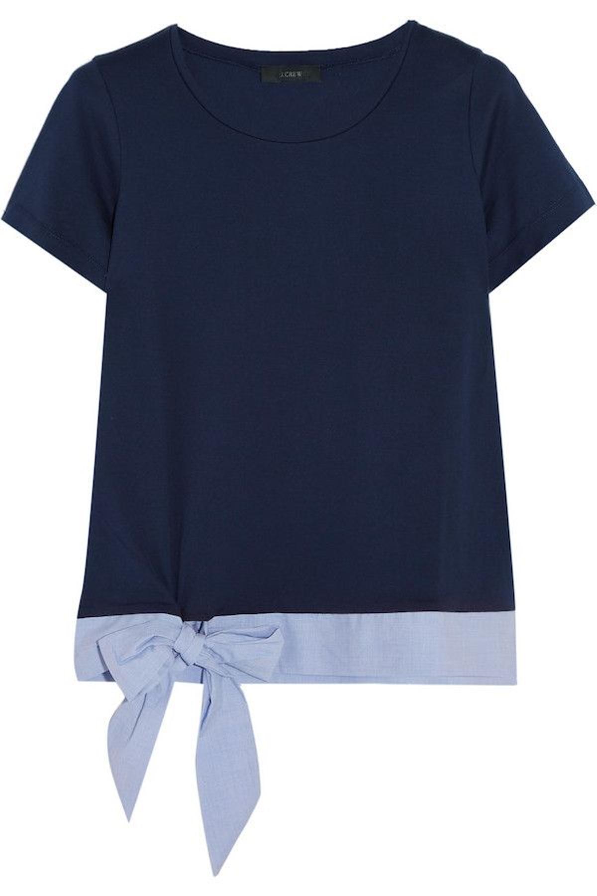 Caprichos: Camiseta con lazada en popelín, de J.Crew